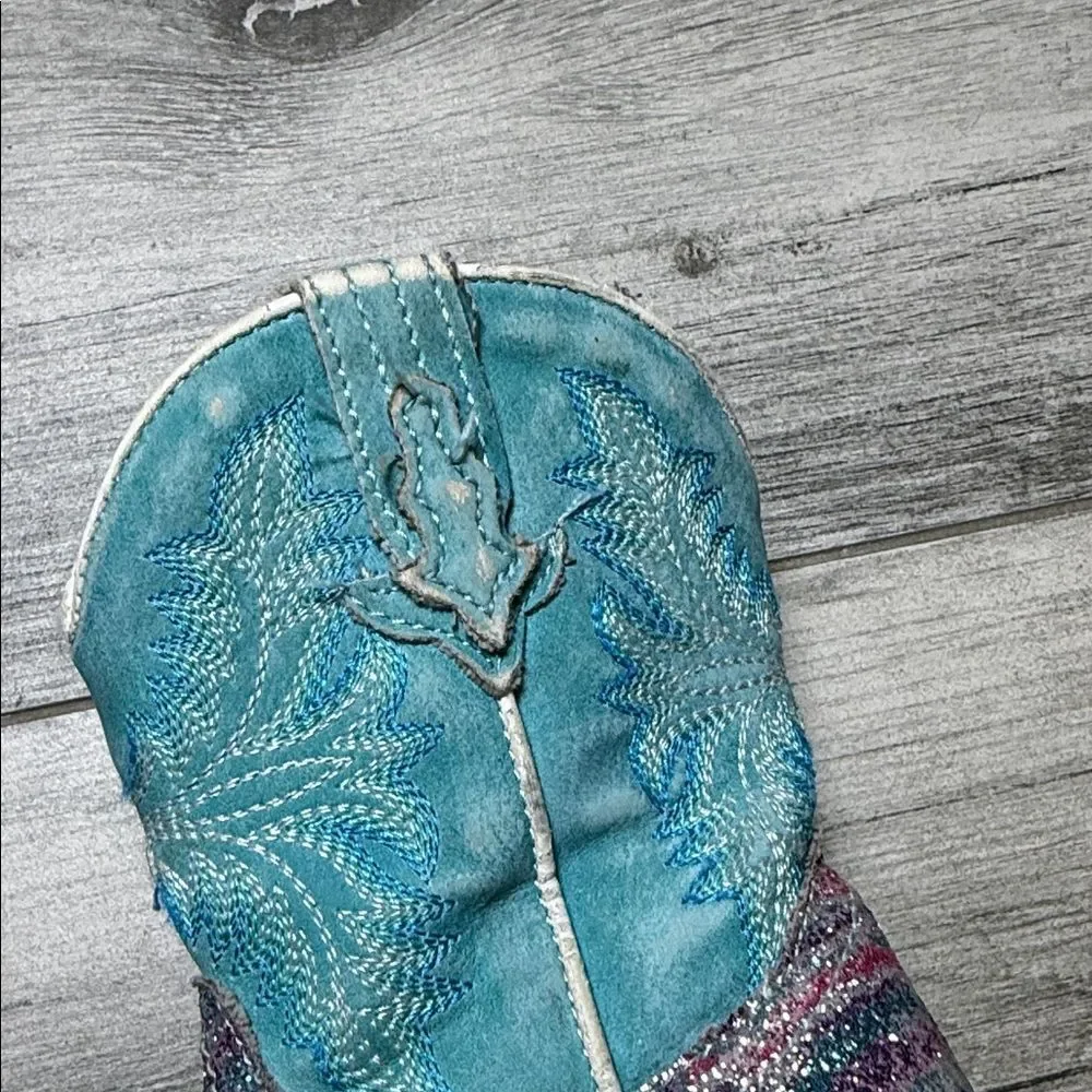 Baby/Toddler Sparkle Western Boots in Blue and Pink
